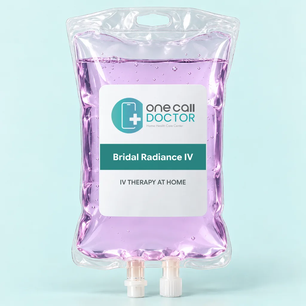 One Call Doctor Bridal Radiance IV bag for IV therapy at home