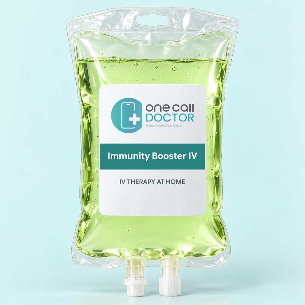 One Call Doctor Immunity Booster bag for IV therapy at home