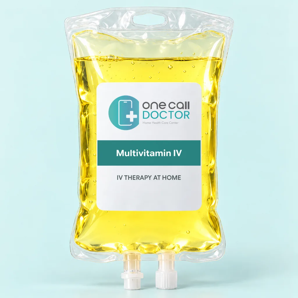 One Call Doctor Multivitamin IV bag for IV therapy at home