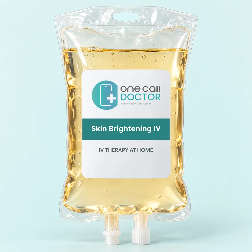 One Call Doctor Skin Brightening IV bag for IV therapy at home