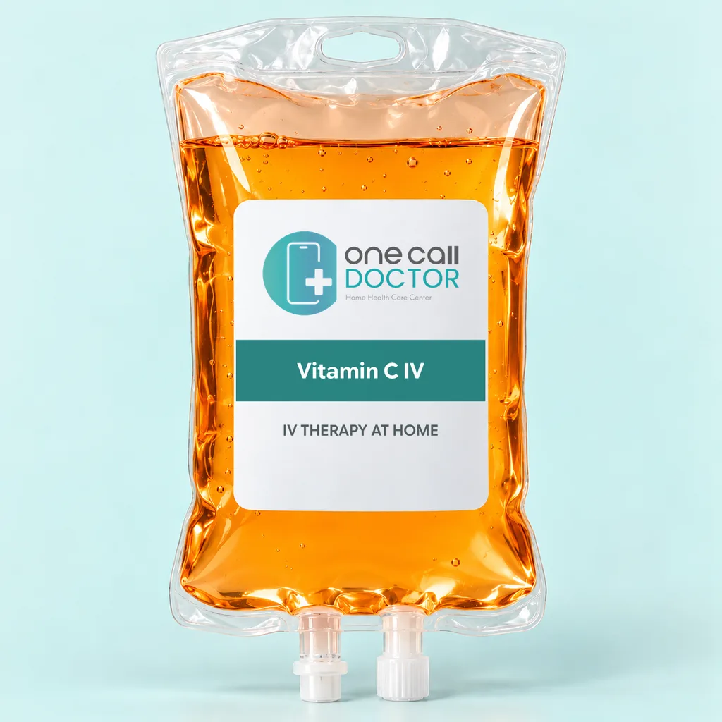 One Call Doctor Vitamin C IV bag for IV therapy at home
