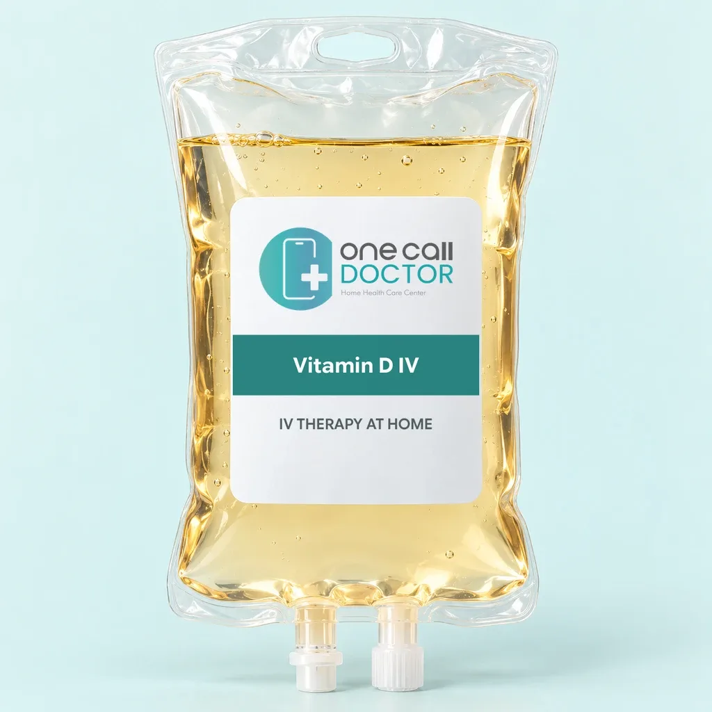 One Call Doctor Vitamin D bag for IV therapy at home